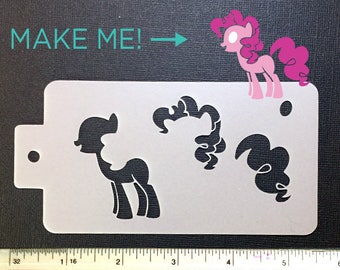 MLP PINKY PIE Pony - Face Painting Stencil (Medium)