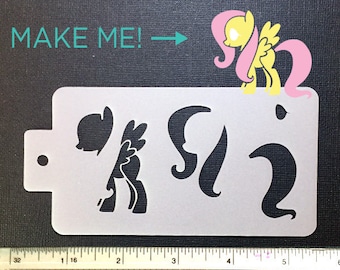 MLP FLUTTER SHY Pony - Face Painting Stencil (Medium)