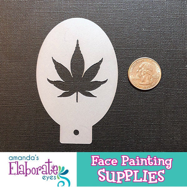 POT LEAF  - Face Painting Stencil (Mini)