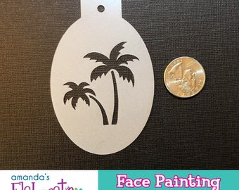 PALM TREES  - Face Painting Stencil (Mini)