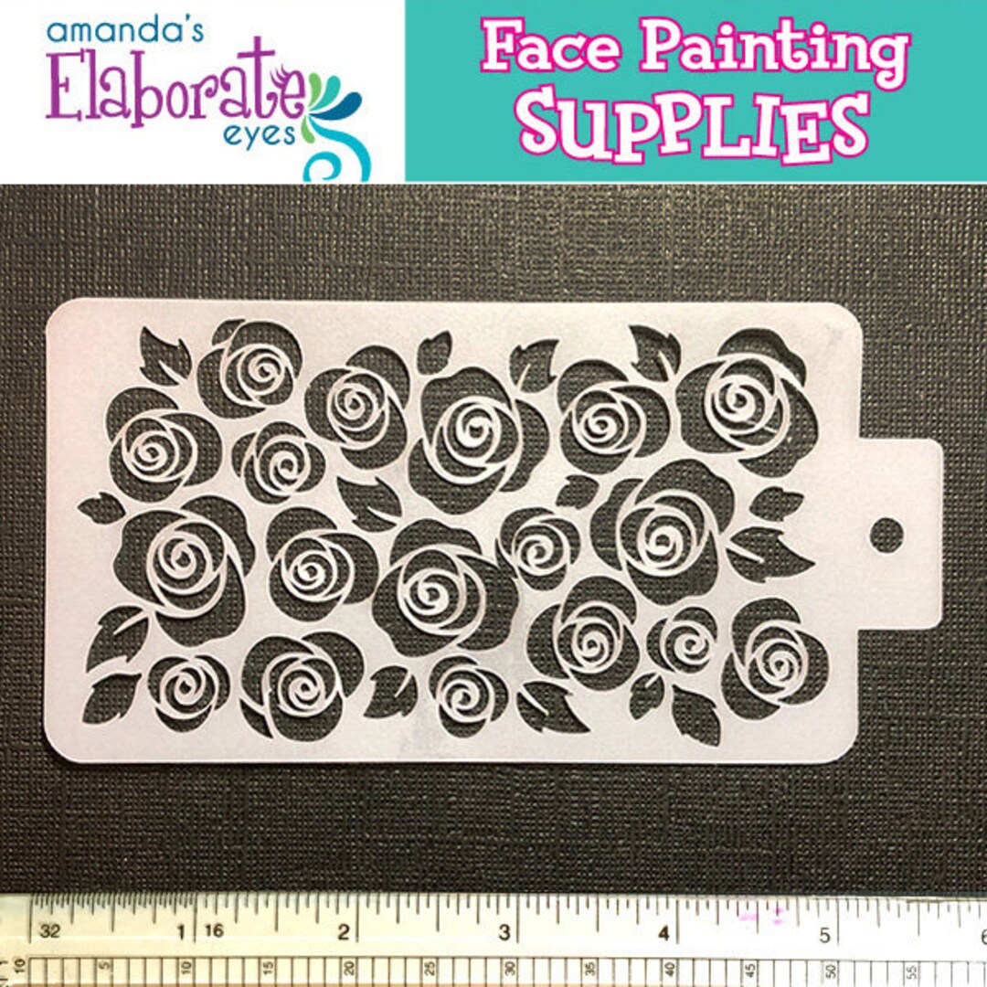 ROSE PATTERN - Stencil (medium) - Etsy