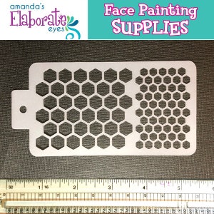 HONEYCOMB - Face Painting Stencil (Medium)