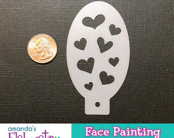 TINY HEARTS - Face Painting Stencil (Mini)