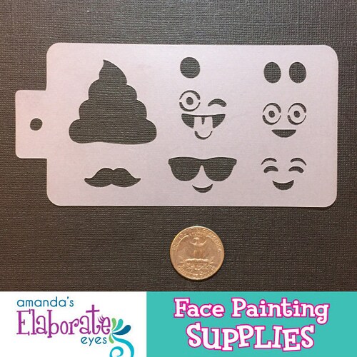 EMOJI SET 1 Face Painting Stencil medium Etsy