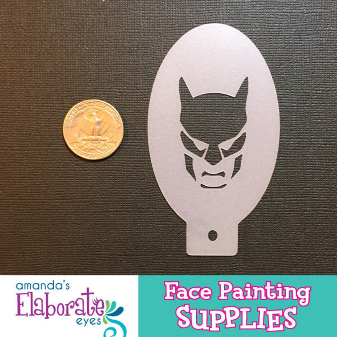 Face Painting Stencil Reusable Washable Xmas Reindeer 190 Mylar 2.5 In - Foto 6