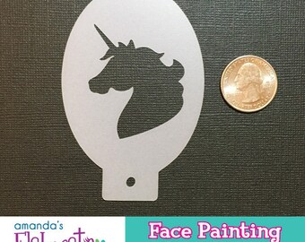 UNICORN HEAD  - Face Painting Stencil (Mini)