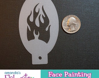 FLAMES - Face Painting Stencil (Mini)