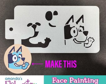 BLUE DOGGY - Face Painting Stencils