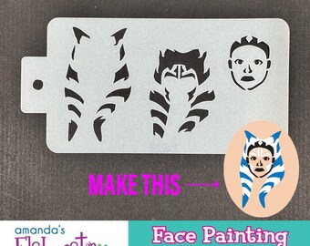 Starr Wars AH-SOKA - Face Painting Stencil (Mini)