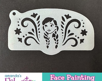PRINCESS A N N A - Face Painting Stencils