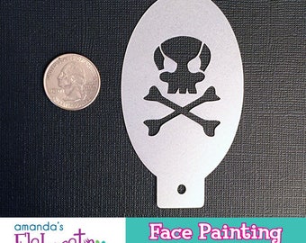 SKULL X BONES - Face Painting Stencil (Mini)