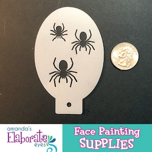 3 SPIDERS HALLOWEEN - Face Painting Stencil (Mini)