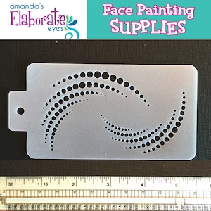 DOT WAVE - Face Painting Stencil (Medium)