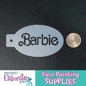 B A R B I E WORD - Estêncil para pintura facial (mini)