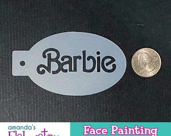 B A R B I E  WORD - Face Painting Stencil (Mini)