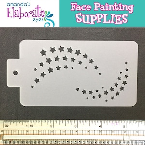 GRAFFITI STAR WAVE - Face Painting Stencil (Medium)