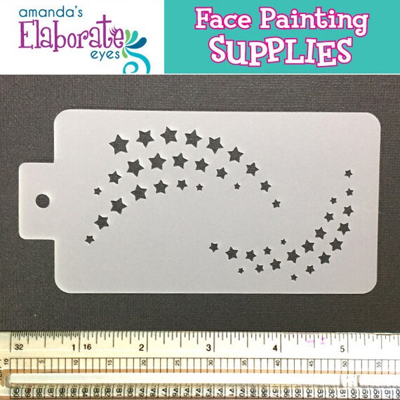 GRAFFITI STAR WAVE - Face Painting Stencil (Medium)