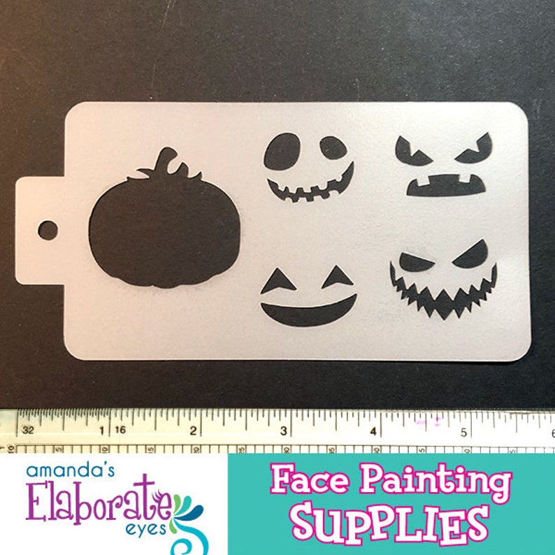 EMOJI PUMPKIN Stencil medium Etsy