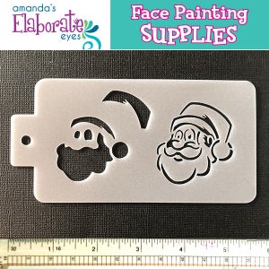 ROSTO DE SANTA CRUZ - Estêncil para pintura facial (médio)