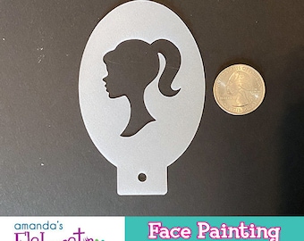 B A R B I E  SILHOUETTE  - Face Painting Stencil (Mini)