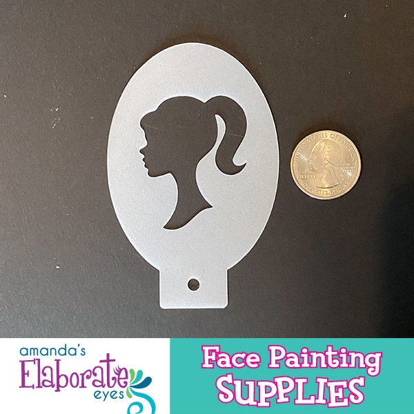 B A R B I E  SILHOUETTE  - Face Painting Stencil (Mini)