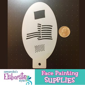 AMERICAN FLAG - Face Painting Stencil (Medium)