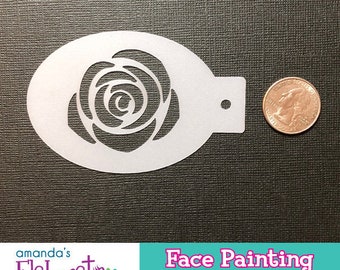 TRIBAL ROSE, LARGE - Face Painting Stencil (Mini)