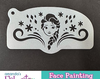 PRINCESS E L S A - Face Painting Stencils