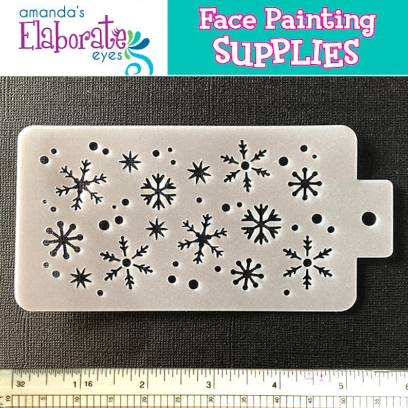 SNOWFLAKE SKY Face Painting Stencil medium Etsy