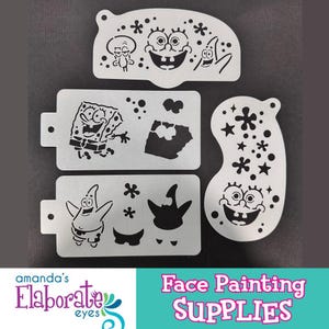 SPONGE FRIENDS - Face Painting Stencils