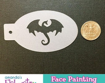 DRAGON SYMBOL - Face Painting Stencil (Mini)