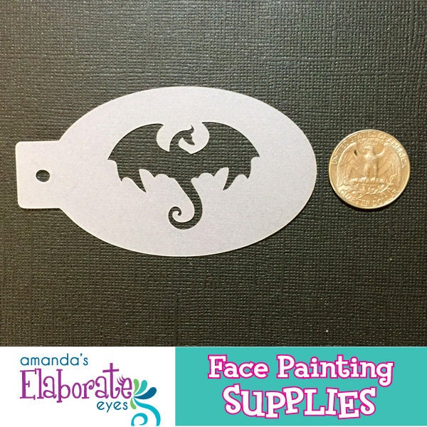 DRAGON SYMBOL Face Painting Stencil Mini Etsy