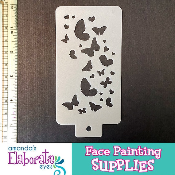 BUTTERFLY SWARM - Face Painting Stencil (Medium)