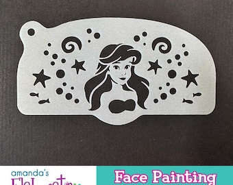 PRINCESS A R I E L - Face Painting Stencils