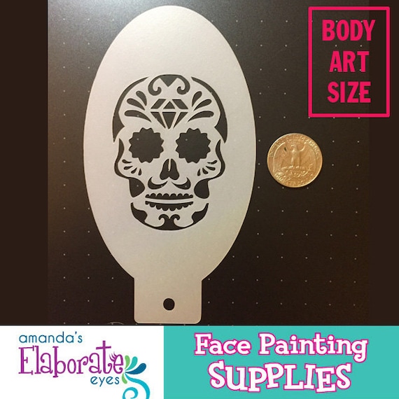 Printable Sugar Skull Face Paint Stencil