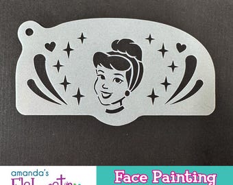PRINCESS C I N D E R E L L A - Face Painting Stencils