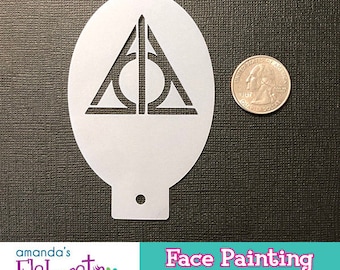 HP DEATHLY HOLLOWS  - Face Painting Stencil (Mini)