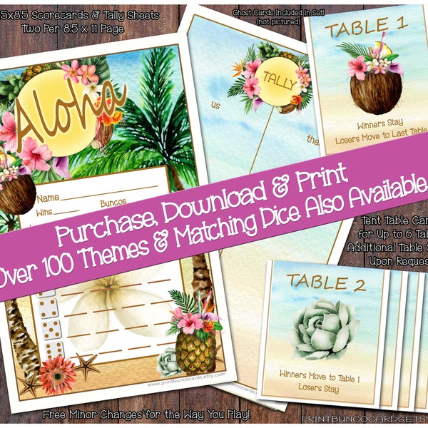 Free Printable Bunco Sheets - Etsy