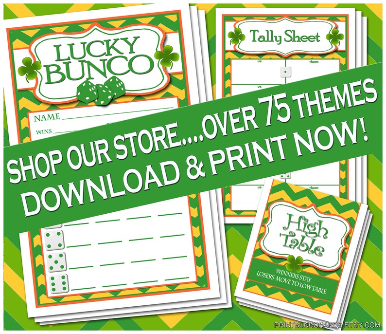 happy st patricks day bunco dice