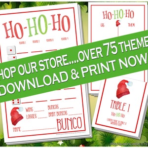Conjunto bunco para impressão ho ho ho natal conjunto completo personalizado bunco cartão bunco folha de registro bunco cartões de mesa bunko livre pequenas alterações