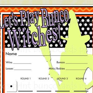 Printable Halloween Bunco Cards - Etsy