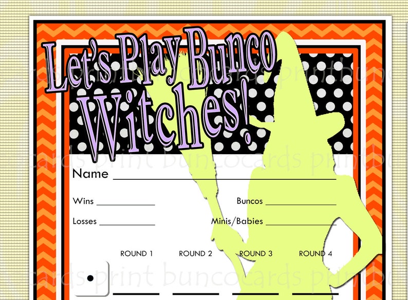 Printable Halloween Bunco Cards - Etsy