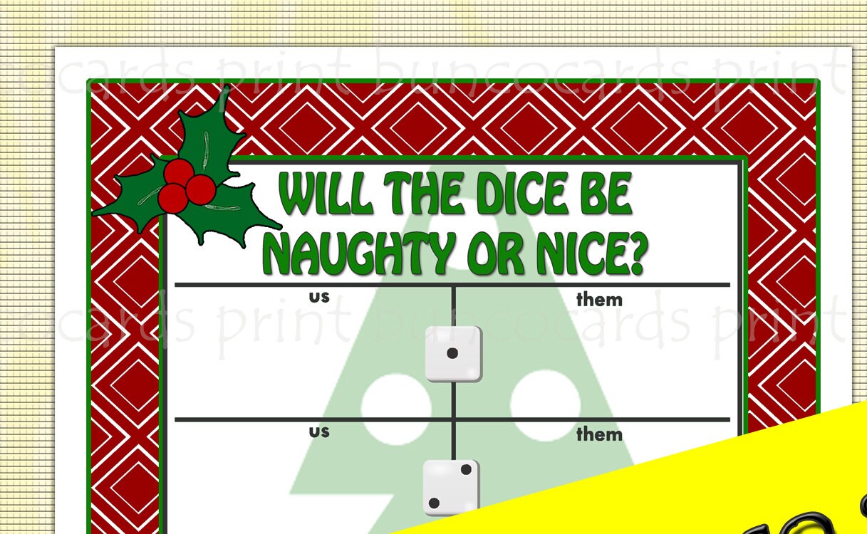 Printable Bunco Christmas Set Bunko Cards Printables Scorecard Tally Printable Bunco Christmas Set Bunko Cards Printables Scorecard Tally
