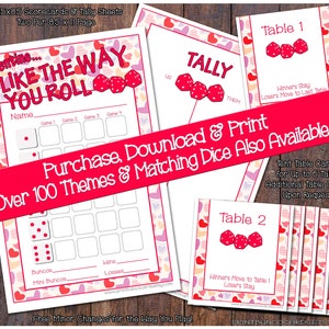 Bunco Printables-Valentine.....Eu gosto do jeito que você rola! Bunko Scorecards Tally Free Pequenas Mudanças Corações