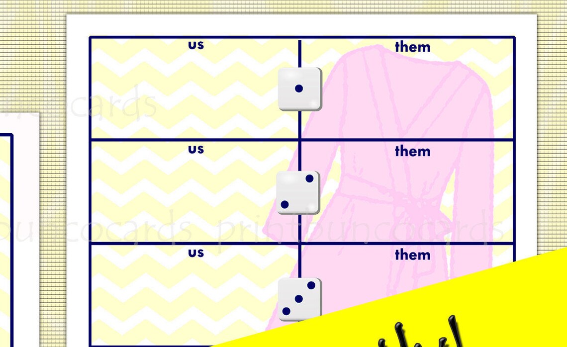 Printable Pajama Party Bunco Cards Bunko Scorecards Score | Etsy