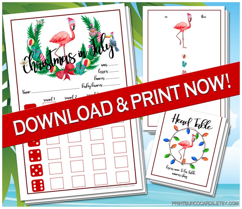Printable Xmas within July Bunco Playing cards Bunko Scorecards Ranking Sheets Immediate Obtain Cost-free Adjustments photo relating to Cute Bunco Score Sheets Printable named Printable Xmas inside July Bunco Playing cards Bunko Scorecards Ranking Sheets Instantaneous Down load Cost-free Variations