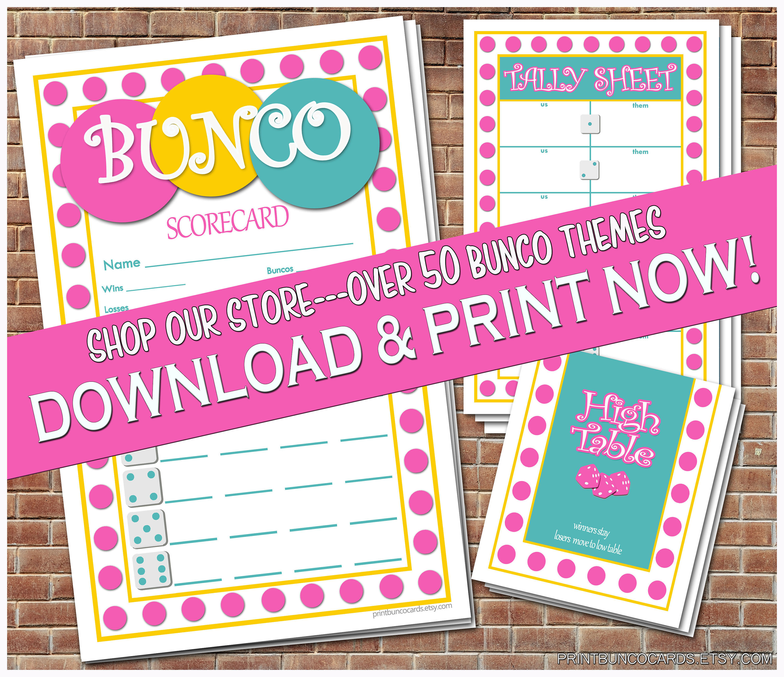 Bunco Table Cards Free Printable Printable Templates