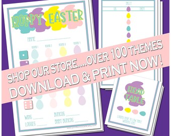 Easter Bunco Printables - Etsy