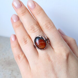 Wire wrapped ring with agate, Wirewrapped handmade jewellery, Wirewrapped ring Gemstone jewellery, Wire jewelry, Stone Ring, Copper ring