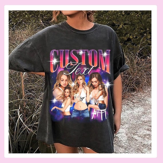 CUSTOM Photo Shirt, Custom Bootleg Rap Tee, Custo… - image 2